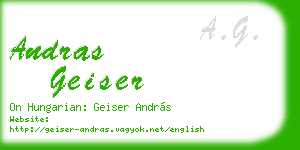 andras geiser business card